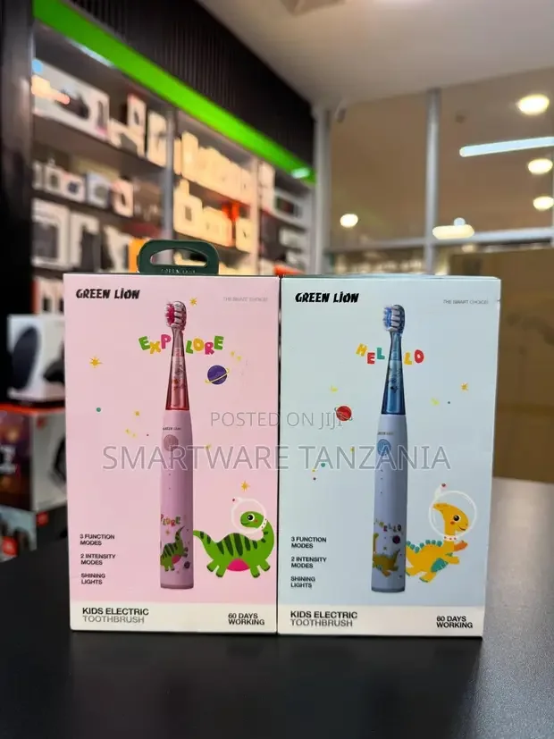Green Lion Kids Electric Toothbrush 3 Modes - Buy in Dar es Salaam, Tanzania | Smartware