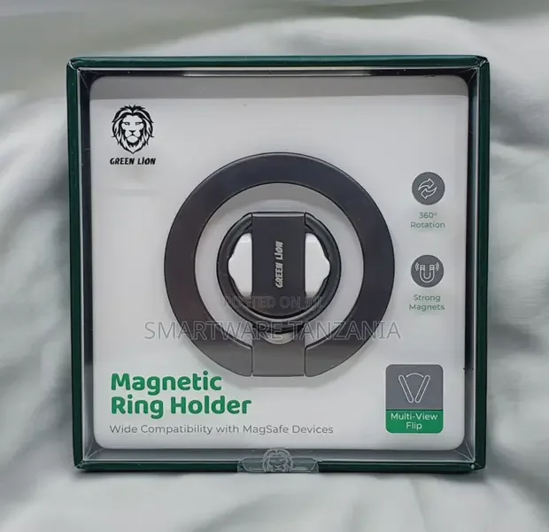 Green Lion Magnetic Ring Holder 360 MagSafe Black - Buy in Dar es Salaam, Tanzania | Smartware