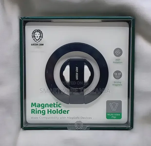 Green Lion Magsafe Magnetic Ring Holder Matte Black - Buy in Dar es Salaam, Tanzania | Smartware