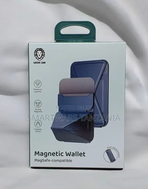 Green Lion Magsafe Magnetic Wallet With Stand Blue - Buy in Dar es Salaam, Tanzania | Smartware