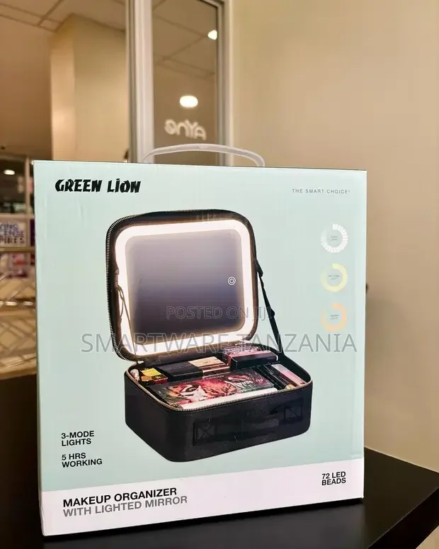 Green Lion Makeup Organizer Lighted Mirror - Buy in Dar es Salaam, Tanzania | Smartware