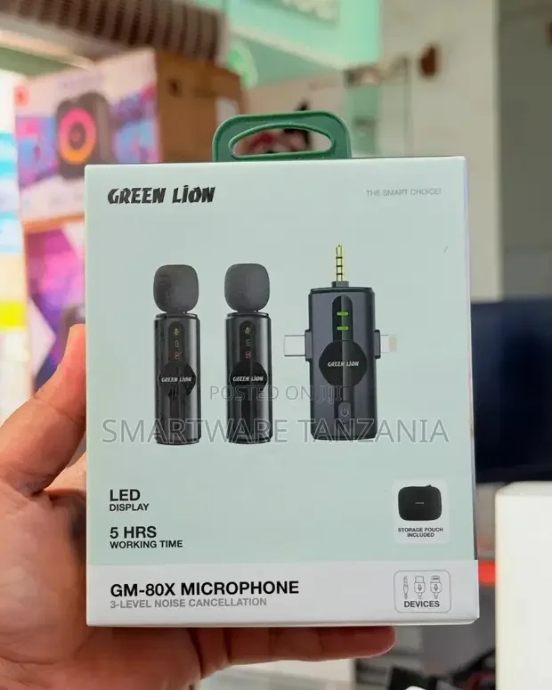 Green Lion Microphone 3 In1, Led Display, 5h Working Time