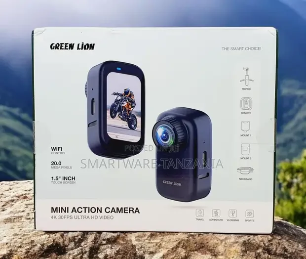 Green Lion Mini Action Camera 1.5, 400mAh, 4K Video - Buy in Dar es Salaam, Tanzania | Smartware