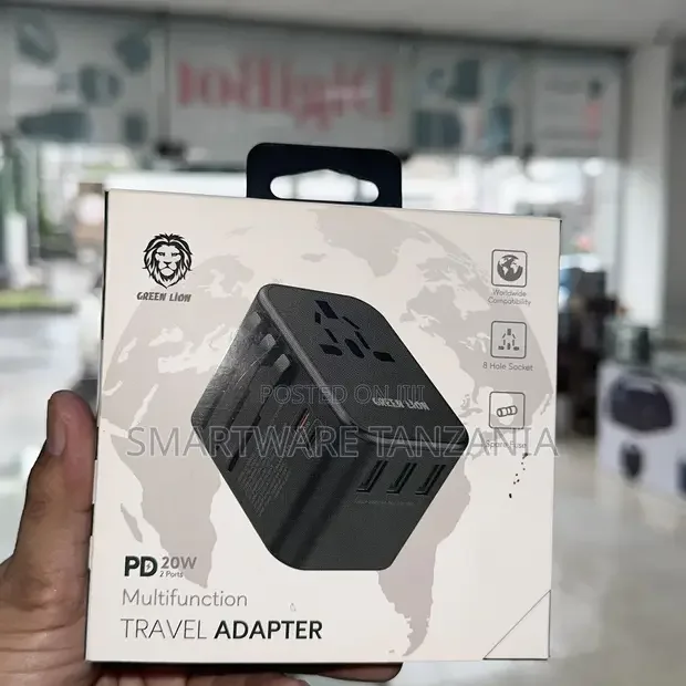 Green Lion Multifunction Travel Adapter 20W PD - Buy in Dar es Salaam, Tanzania | Smartware
