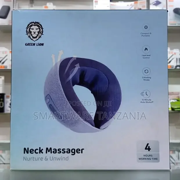 Green Lion Neck Massager Sleeping, InwardOutward Direction