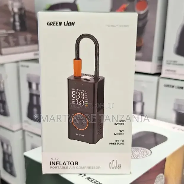 Green Lion Portable Air Compressor 50w Inflator - Buy in Dar es Salaam, Tanzania | Smartware