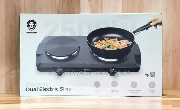 Green Lion Portable Dual Electric Stove 2500w Output - Buy in Dar es Salaam, Tanzania | Smartware