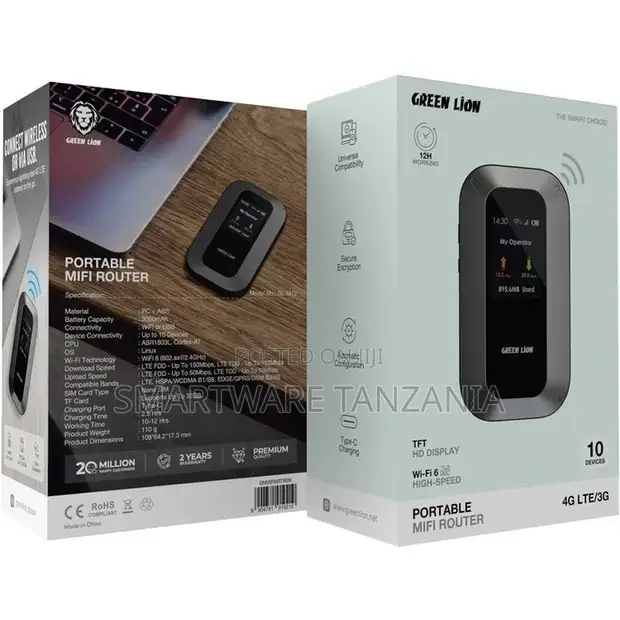 Green Lion Portable Mifi Router - Black - Buy in Dar es Salaam, Tanzania | Smartware