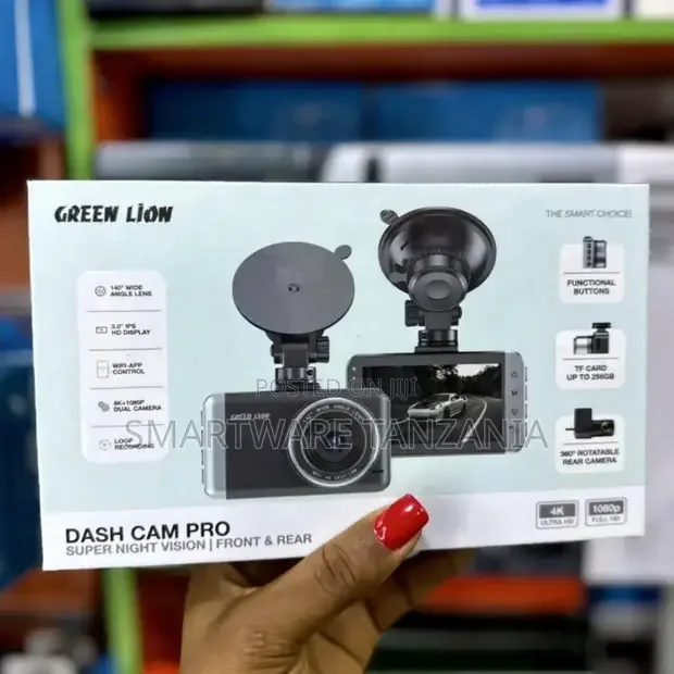 Green Lion Pro Dash Cam With Night Vision Wifi - Buy in Dar es Salaam, Tanzania | Smartware