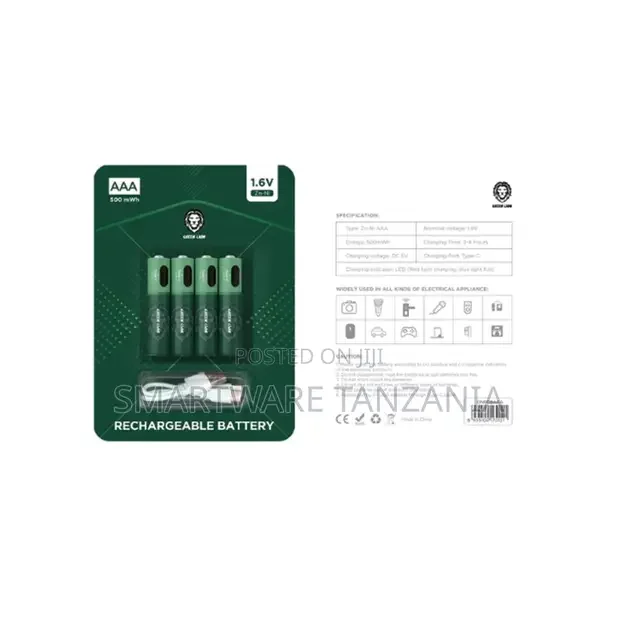 Green Lion Rechargeable AAA 1.6V Alkaline Batteries - Buy in Dar es Salaam, Tanzania | Smartware