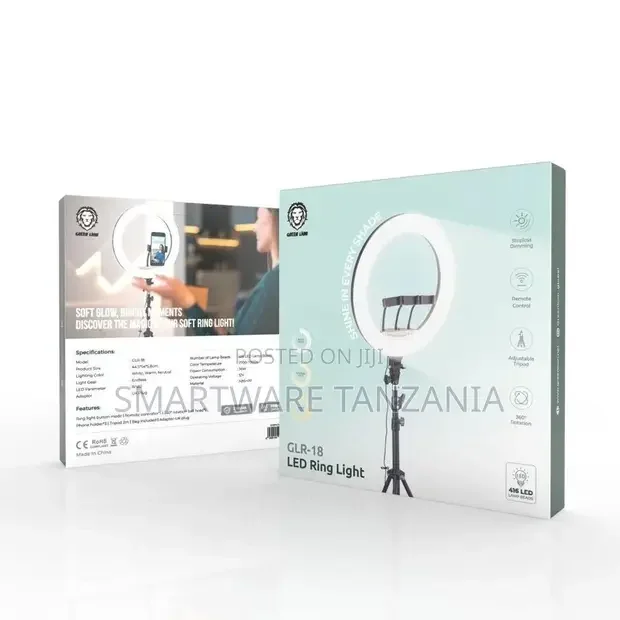 Green Lion Ring Light 18, 360 Rotation, 544 Led Lamp Beads - Buy in Dar es Salaam, Tanzania | Smartware