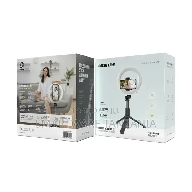 Green Lion Ring Light 6'' Selfie Stick - Buy in Dar es Salaam, Tanzania | Smartware