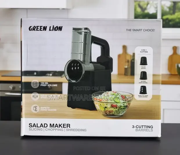 Green Lion Salad Maker 3-in-1 Slicer Chopper Shredder 420j2 Blades