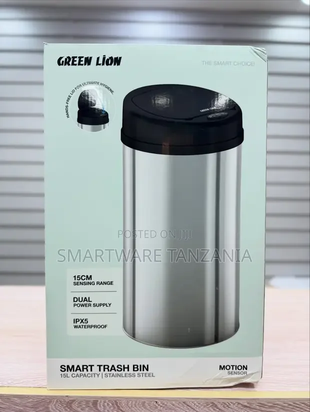 Green Lion Smart Trash Bin 15l Motion Sensor - Buy in Dar es Salaam, Tanzania | Smartware