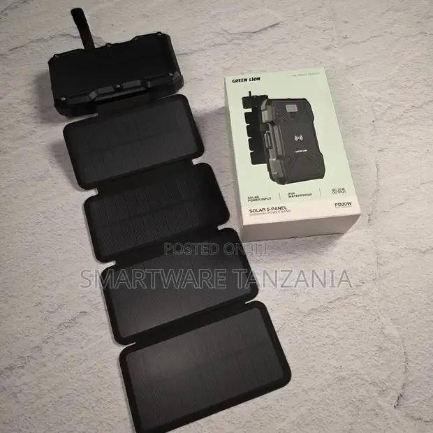 Green Lion Solar 5 Panel Power Bank 50000mAh - Buy in Dar es Salaam, Tanzania | Smartware