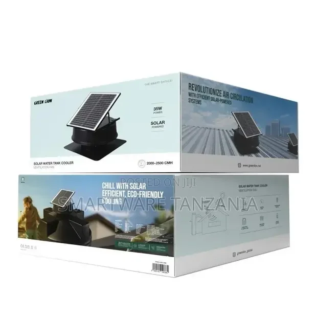 Green Lion Solar Water Tank Cooler With Ventilation Fan - Buy in Dar es Salaam, Tanzania | Smartware