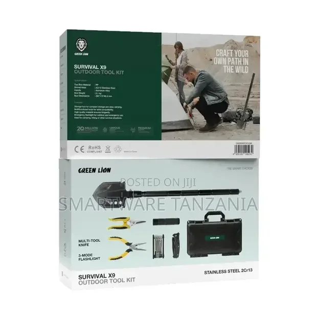 Green Lion Survival X9 Outdoor Tool Kit - Buy in Dar es Salaam, Tanzania | Smartware