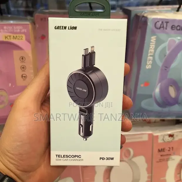 Green Lion Telescopic 50W Car Charger - Buy in Dar es Salaam, Tanzania | Smartware