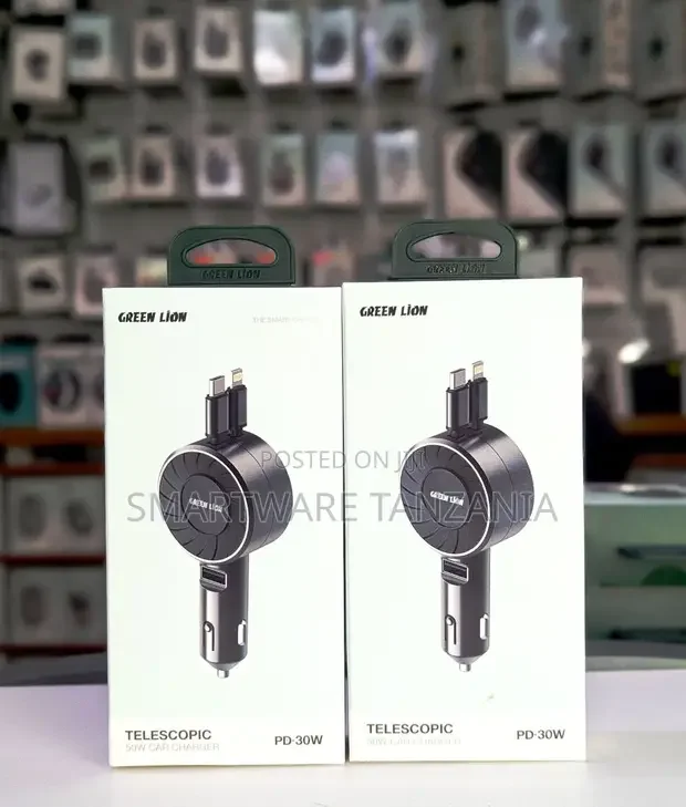 Green Lion Telescopic Car Charger PD-30W - Buy in Dar es Salaam, Tanzania | Smartware
