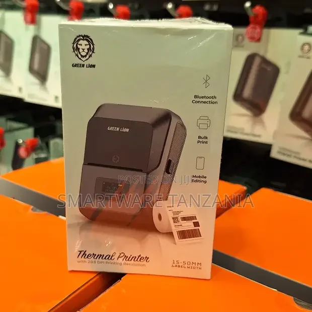 Green Lion Thermal Printer Type-C, Bulk Print, Mobile Editing - Grey