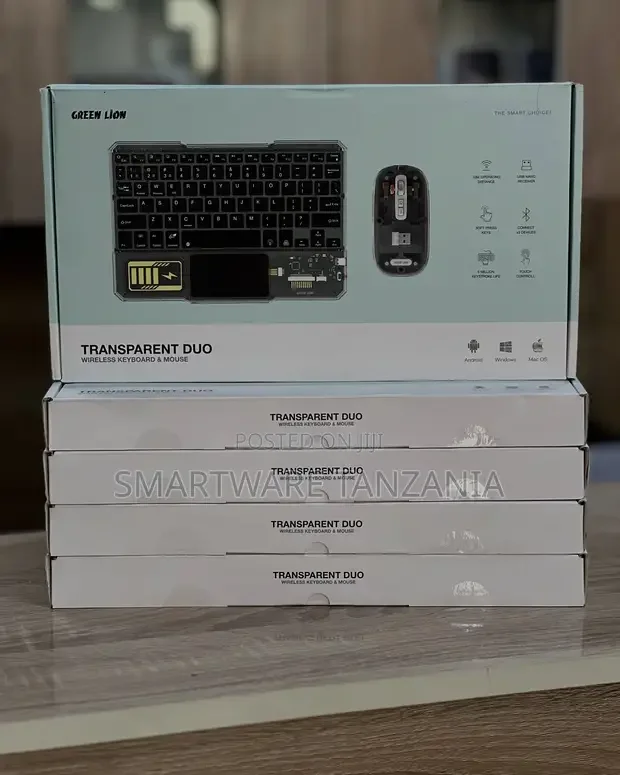 Green Lion Transparent Duo - Wireless Keyboard Mouse Combo Set - Buy in Dar es Salaam, Tanzania | Smartware