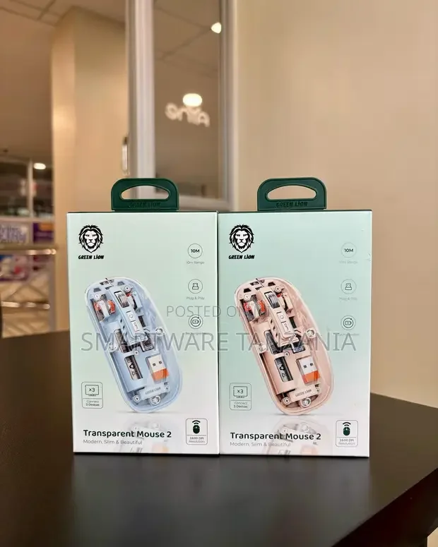 Green Lion Transparent Mouse 2 Rechargeable 1600 DPI - Buy in Dar es Salaam, Tanzania | Smartware