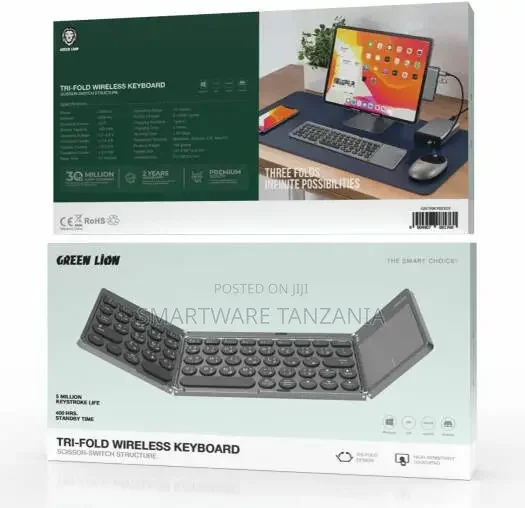 Green Lion Tri-fold Wireless Keyboard - Buy in Dar es Salaam, Tanzania | Smartware