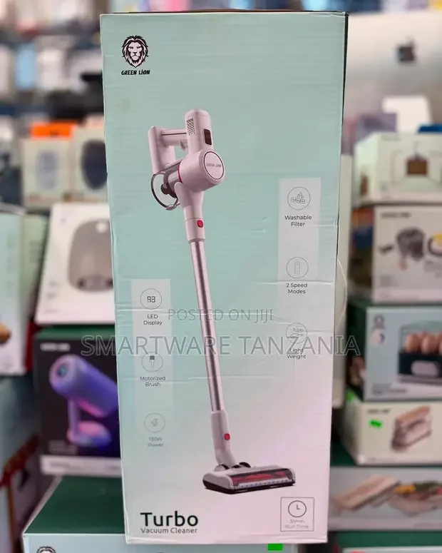 Green Lion Turbo Cordless Vacuum - 130w Led Display 2 Speed Pink - Buy in Dar es Salaam, Tanzania | Smartware