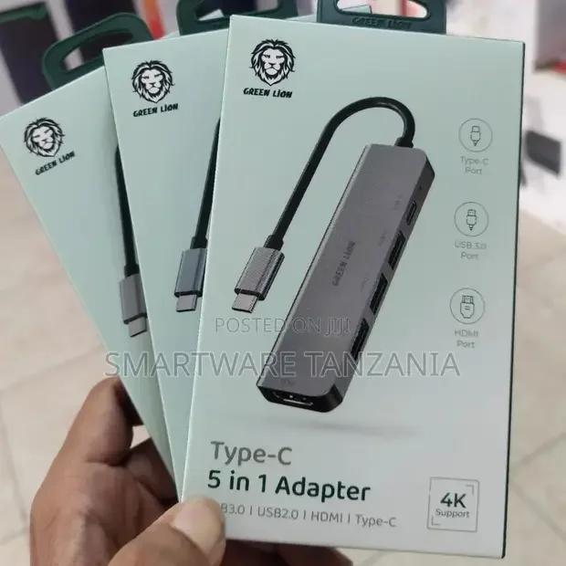 Green Lion Type-C 5-in-1 Adapter - Buy in Dar es Salaam, Tanzania | Smartware