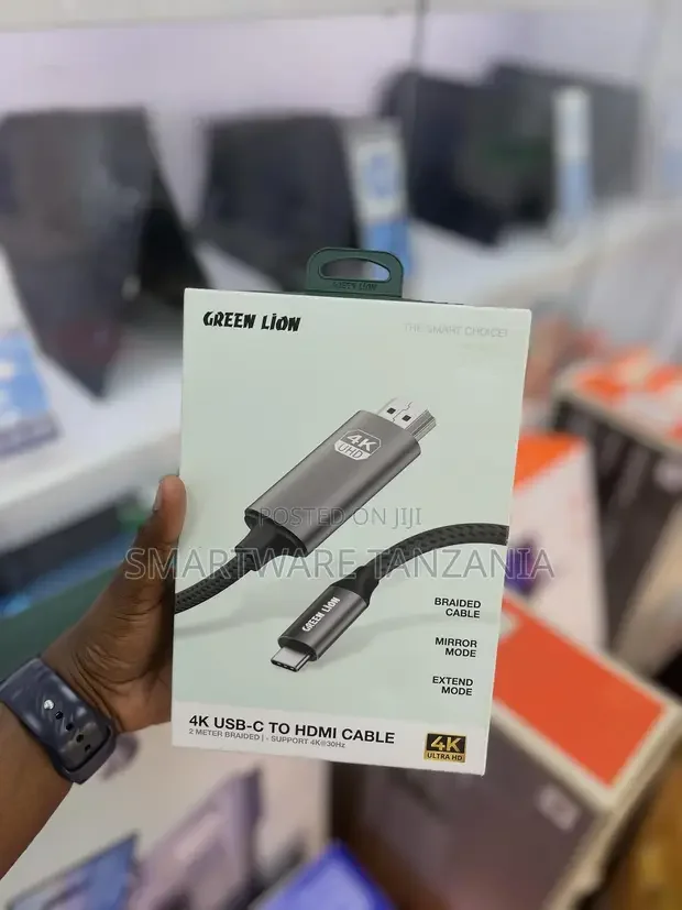 Green Lion Usb-C to Hdmi Cable 2m - Ultra Hd, Braided Design
