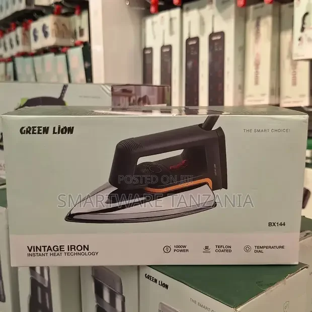 Green Lion Vintage Dry Iron, 1000w, Instant Heat Technology - Buy in Dar es Salaam, Tanzania | Smartware