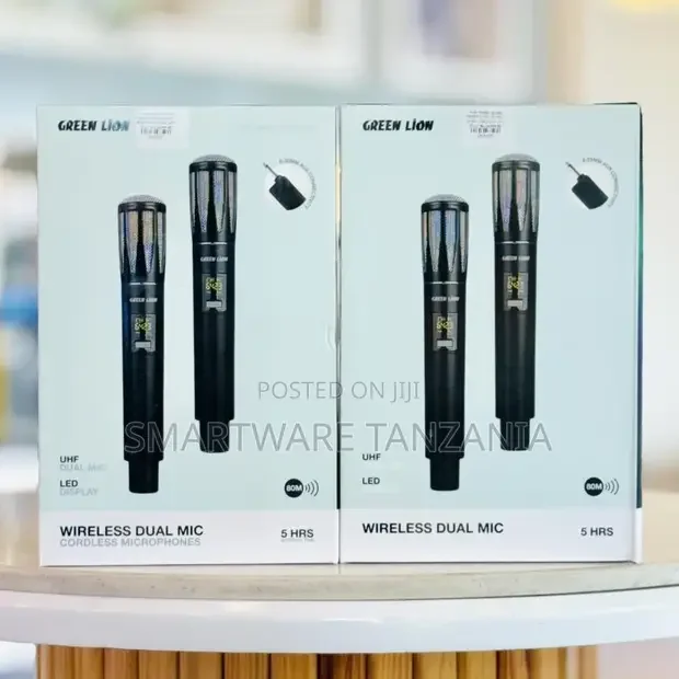 Green Lion Wireless Dual Cordless Microphones - Buy in Dar es Salaam, Tanzania | Smartware
