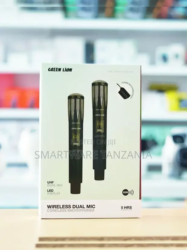 Green Lion Wireless Dual Mic Cordless Microphone - Buy in Dar es Salaam, Tanzania | Smartware