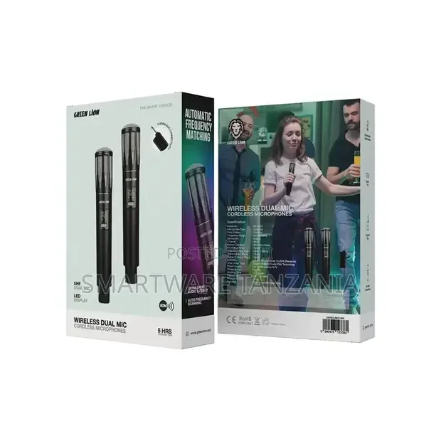 Green Lion Wireless Dual Mic Cordless Microphone - Buy in Dar es Salaam, Tanzania | Smartware