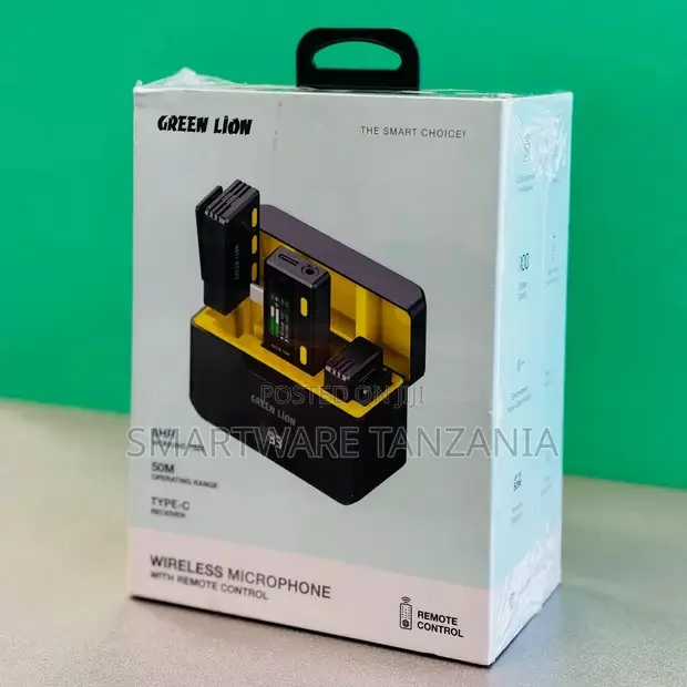 Green Lion Wireless Microphone - 8hr Battery 50m Range - Buy in Dar es Salaam, Tanzania | Smartware