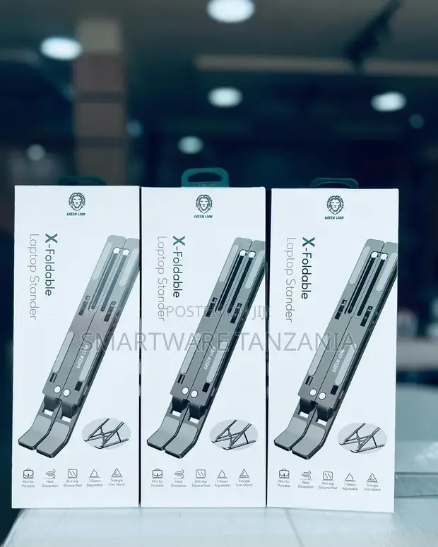 Green Lion X-foldable Laptop Stand - Gray