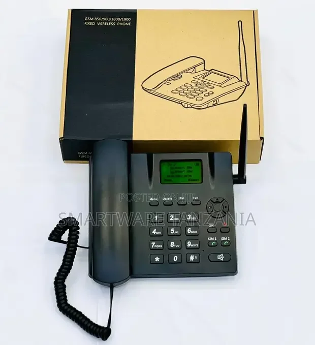 GSM Dual Sim Card Fixed Cordless Phone With FM Radio - Buy in Dar es Salaam, Tanzania | Smartware