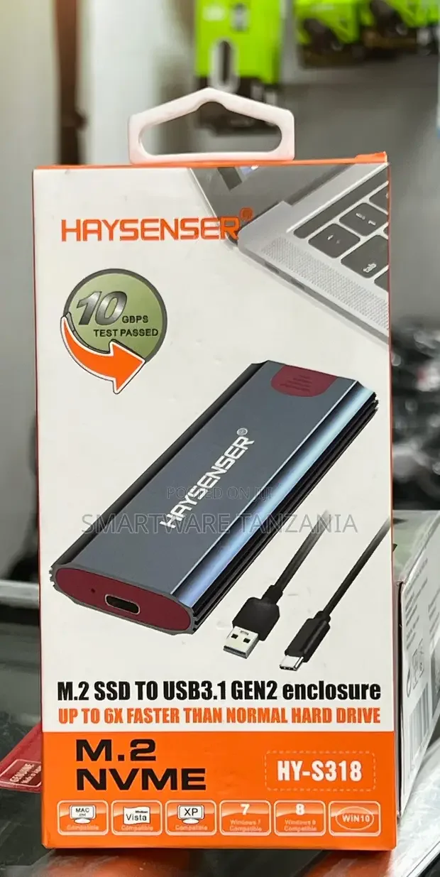 Haysenser HY-S318 M.2 NVMe SSD Enclosure - Buy in Dar es Salaam, Tanzania | Smartware