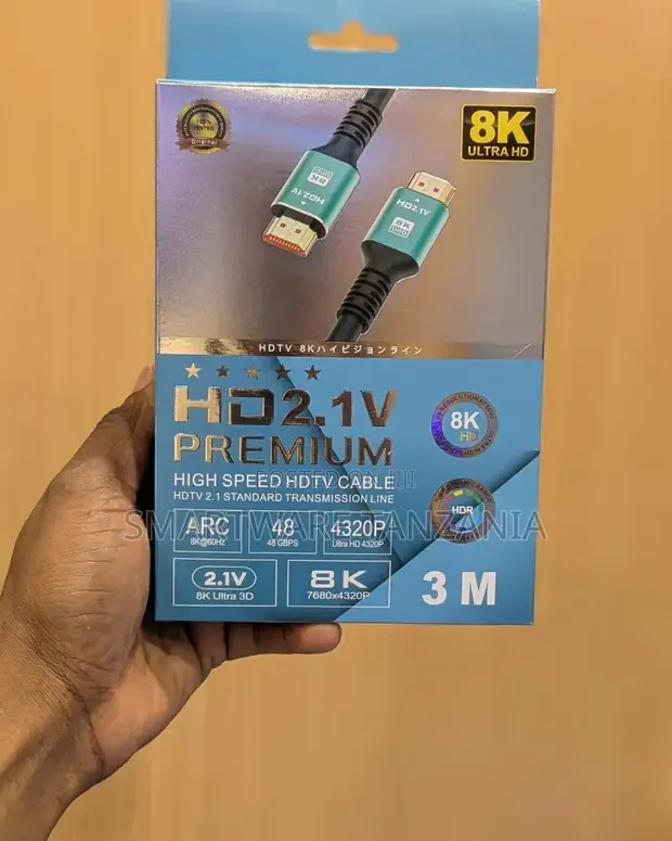 HDMI 2.1 Cable Ultra HD 3 Meter 48Gbps HDR - Buy in Dar es Salaam, Tanzania | Smartware