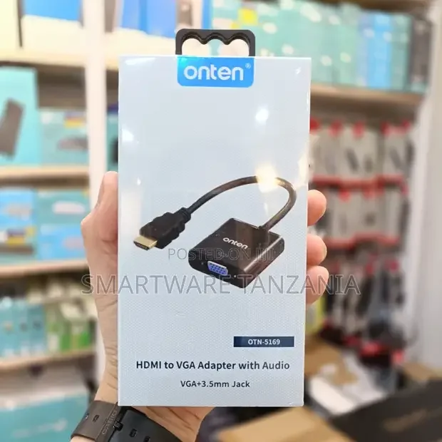 Hdmi Male To Vga Female Cable 1080p Full Hd With Audio Aux