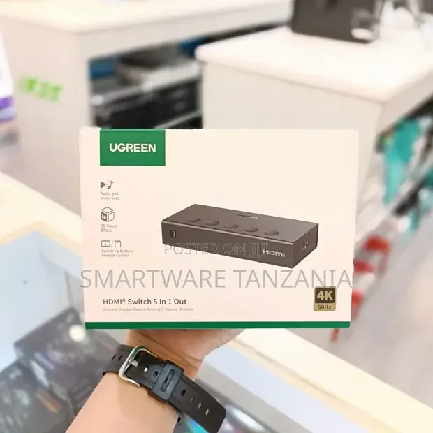 HDMI Splitter with Remote 5 Port Switcher Selector Box - Buy in Dar es Salaam, Tanzania | Smartware