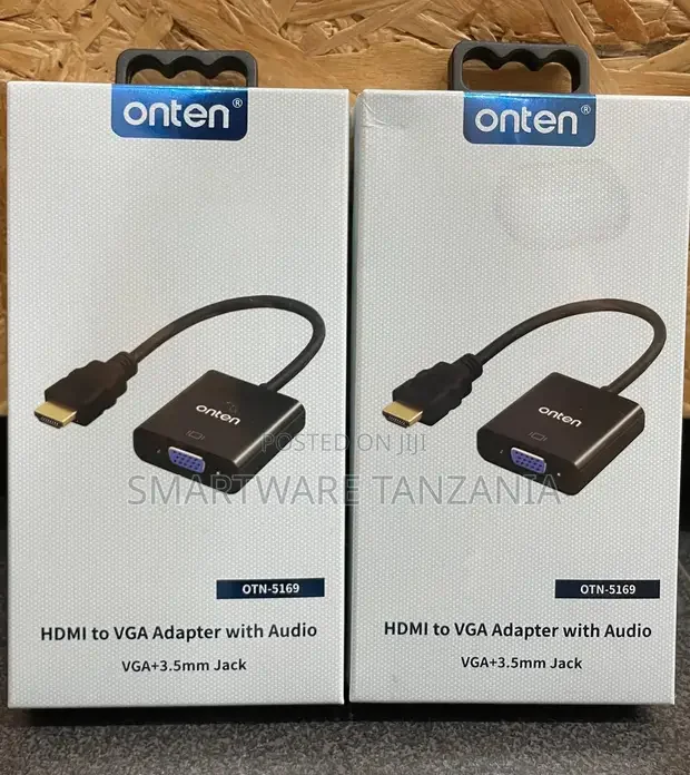 Hdmi To Vga Adapter With 3.5mm Audio Jack Otn-5169 - Buy in Dar es Salaam, Tanzania | Smartware