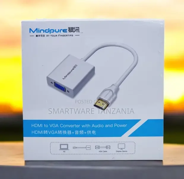 HDMI to VGA Adapter with Audio and Micro USB Converter - Buy in Dar es Salaam, Tanzania | Smartware