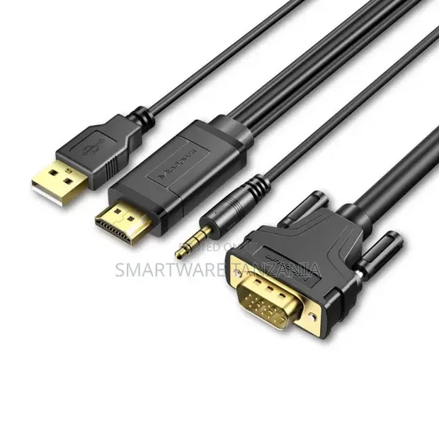 Hdmi to Vga Cable for Computer Desktop Laptop Pc Projector - Buy in Dar es Salaam, Tanzania | Smartware