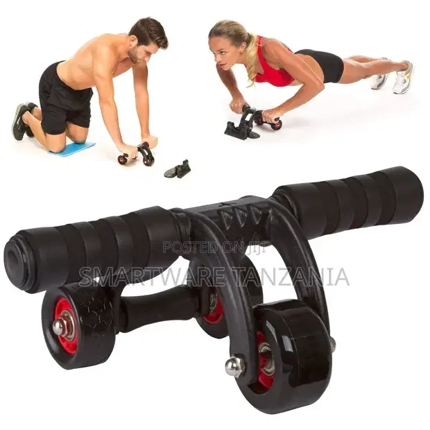 Health Fitness 4-wheel AB Roller With Knee Mat And Floor