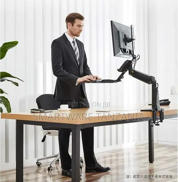 Height Adjustable Standing Desk Mount Monitor Mount And Keyboard Tray