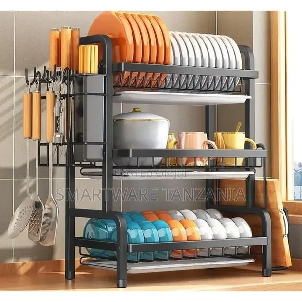 High Quality Duty 3 Tier Dish Rack With Cutlery Holder - Buy in Dar es Salaam, Tanzania | Smartware