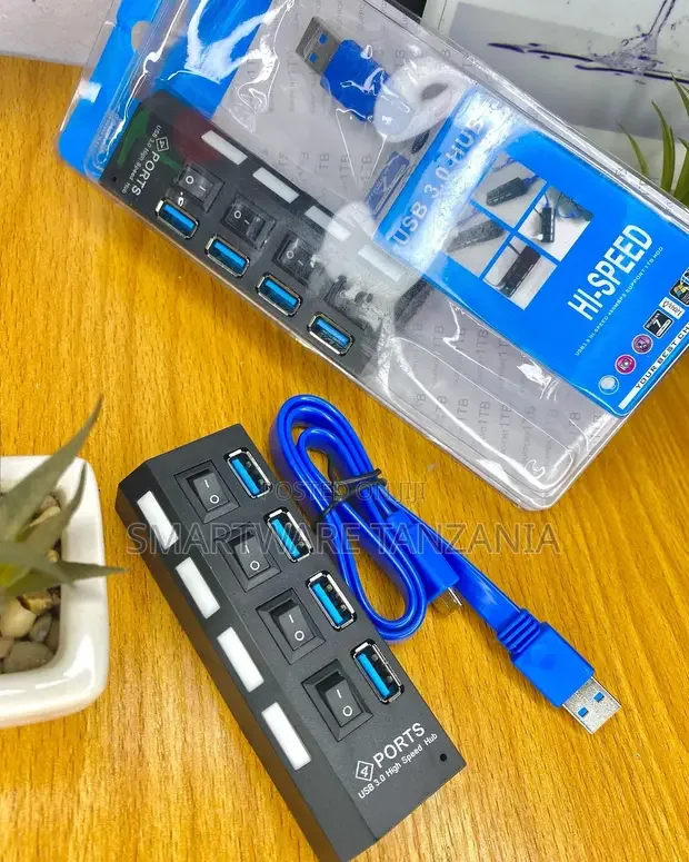 High Speed 5gbps 4 Ports USB 3.0 Hub Cable Splitter Adapter