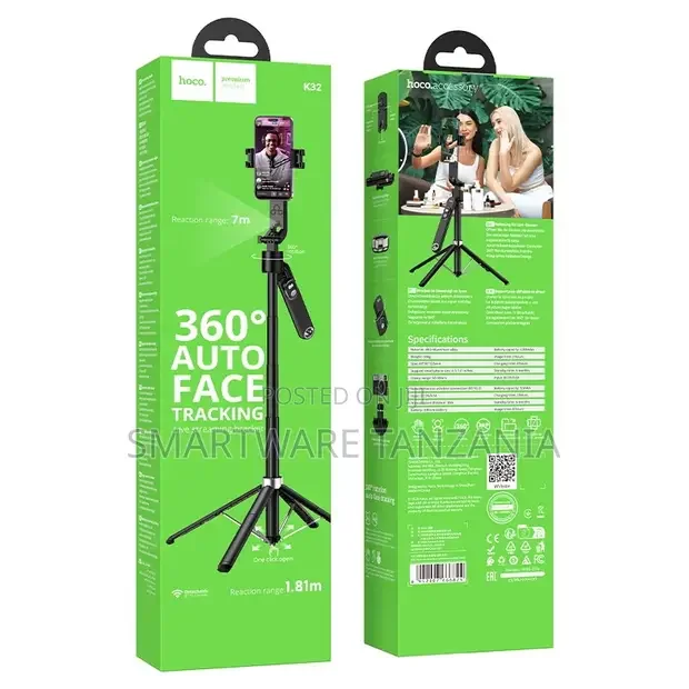 Hoco 360 Auto Face Tracking Live Streaming Bracket Tripod - Buy in Dar es Salaam, Tanzania | Smartware