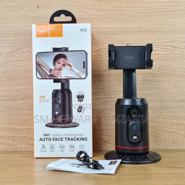 Hoco Auto Face Tracking Phone Stand 360 Rotation - Buy in Dar es Salaam, Tanzania | Smartware